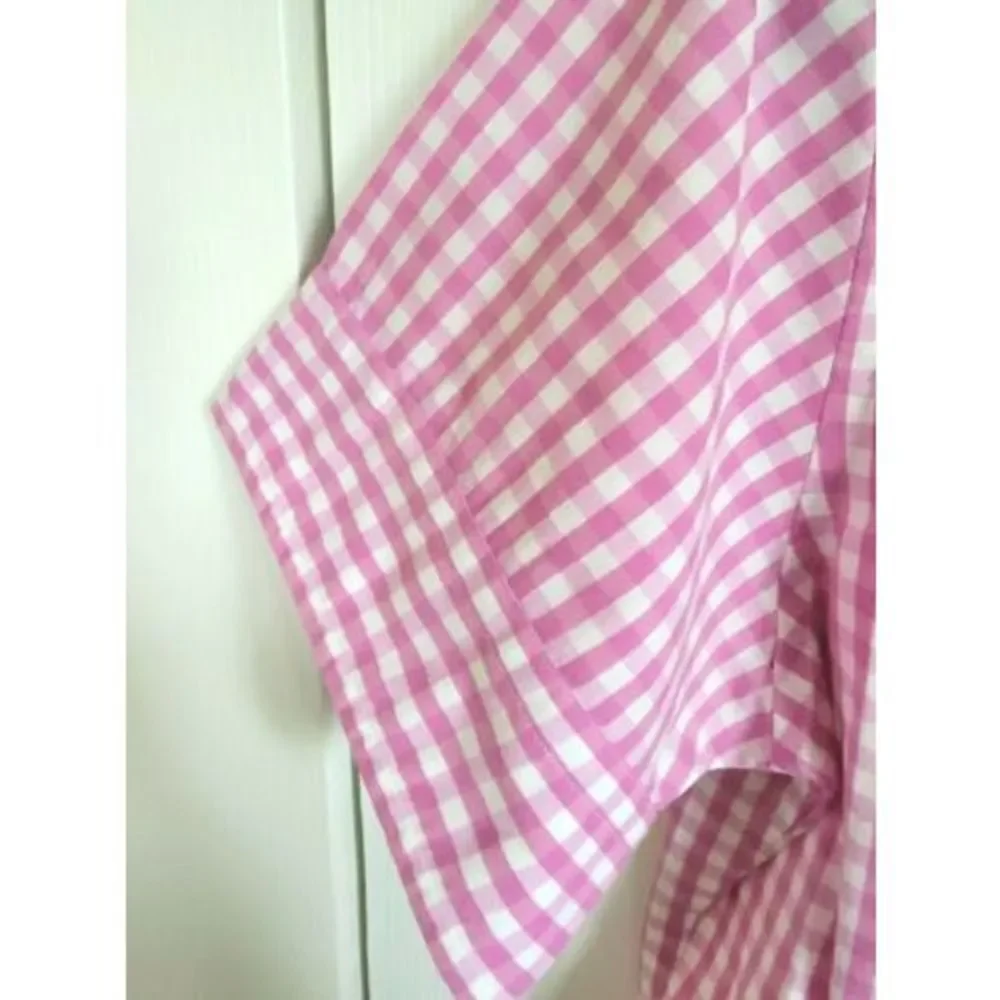 Ralph Lauren Boys Sz 10‎ Pink/White Checked Short Sleeve Gingham Type Shirt NWOT